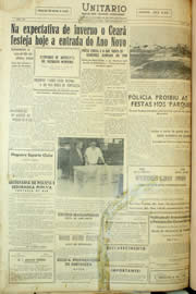 Página do jornal Unitário de dezembro de 1958