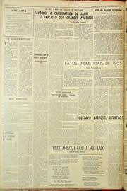 Página do jornal Unitário de janeiro de 1959