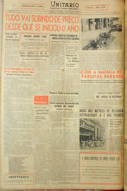 Página do jornal Unitário de janeiro de 1959