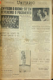 Página do jornal Unitário de janeiro de 1959