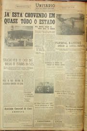 Página do jornal Unitário de janeiro de 1959