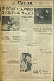 Página do jornal Unitário de janeiro de 1959