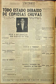 Página do jornal Unitário de janeiro de 1959