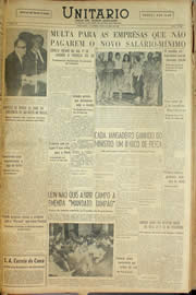 Página do jornal Unitário de janeiro de 1959