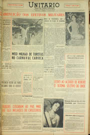 Página do jornal Unitário de fevereiro de 1959