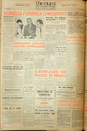 Página do jornal Unitário de fevereiro de 1959