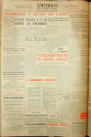 Página do jornal Unitário de fevereiro de 1959