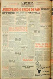 Página do jornal Unitário de fevereiro de 1959
