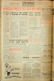 Página do jornal Unitário de março de 1959