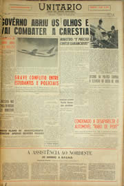 Página do jornal Unitário de março de 1959
