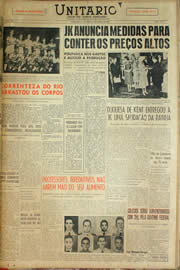 Página do jornal Unitário de março de 1959