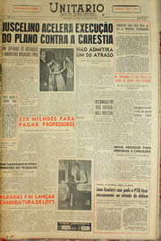 Página do jornal Unitário de março de 1959
