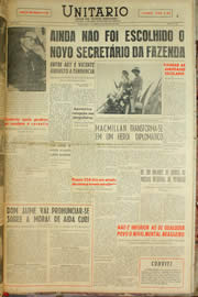 Página do jornal Unitário de março de 1959