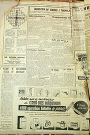 Página do jornal Unitário de outubro de 1959