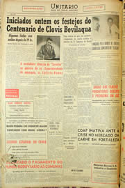 Página do jornal Unitário de outubro de 1959