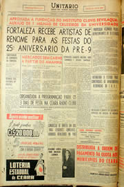 Página do jornal Unitário de outubro de 1959