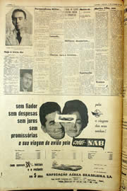Página do jornal Unitário de outubro de 1959