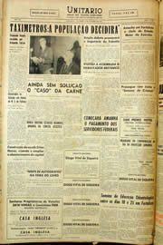 Página do jornal Unitário de outubro de 1959