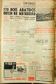 Página do jornal Unitário de outubro de 1959