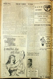 Página do jornal Unitário de outubro de 1959
