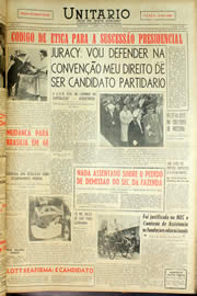 Página do jornal Unitário de outubro de 1959