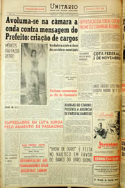 Página do jornal Unitário de outubro de 1959