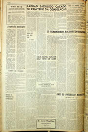 Página do jornal Unitário de outubro de 1959