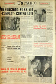 Página do jornal Unitário de novembro de 1959