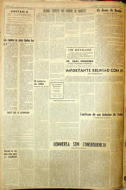 Página do jornal Unitário de novembro de 1959