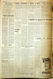 Página do jornal Unitário de novembro de 1959