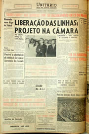 Página do jornal Unitário de novembro de 1959