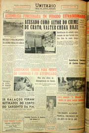 Página do jornal Unitário de novembro de 1959