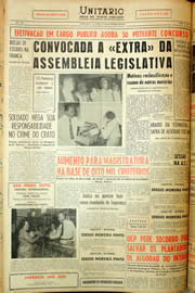 Página do jornal Unitário de novembro de 1959