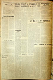 Página do jornal Unitário de novembro de 1959