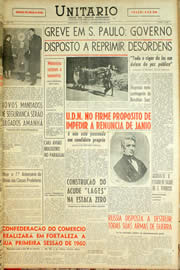 Página do jornal Unitário de dezembro de 1959