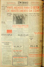 Página do jornal Unitário de dezembro de 1959