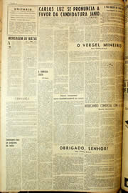 Página do jornal Unitário de dezembro de 1959