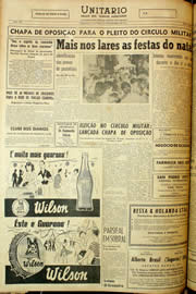 Página do jornal Unitário de dezembro de 1959