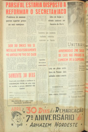 Página do jornal Unitário de abril de 1961