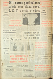 Página do jornal Unitário de abril de 1961