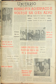Página do jornal Unitário de abril de 1961