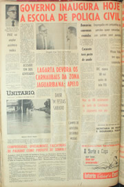 Página do jornal Unitário de abril de 1961