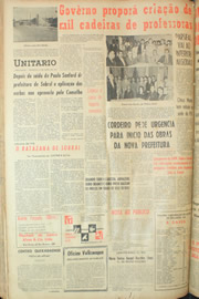 Página do jornal Unitário de abril de 1961