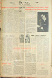 Página do jornal Unitário de abril de 1961