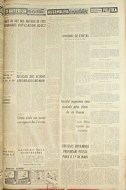 Página do jornal Unitário de abril de 1961