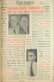 Página do jornal Unitário de abril de 1961