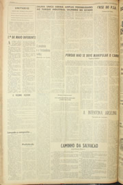 Página do jornal Unitário de maio de 1961