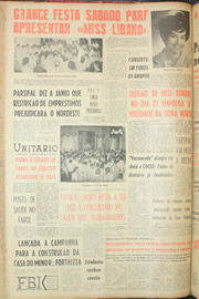 Página do jornal Unitário de maio de 1961