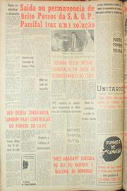 Página do jornal Unitário de maio de 1961