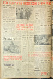 Página do jornal Unitário de maio de 1961